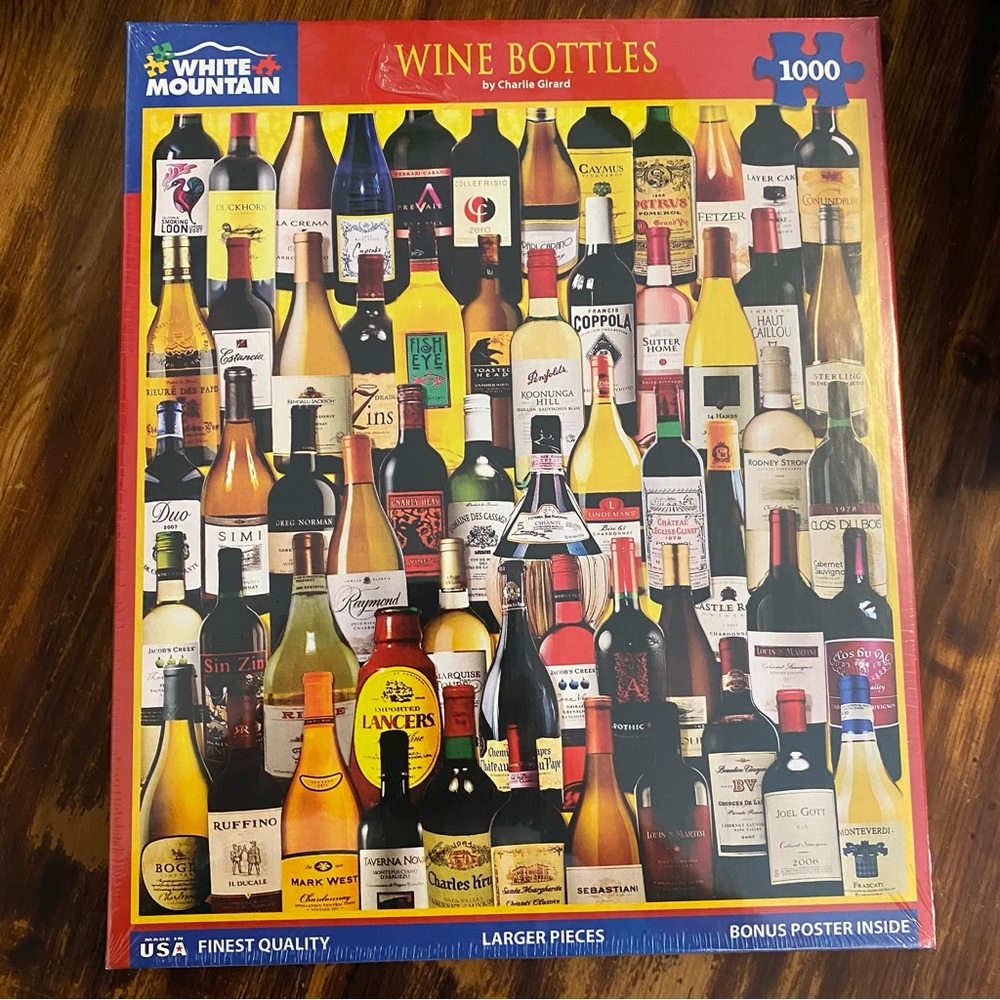 White Mountain Wine Bottles 1000-Piece Puzzle